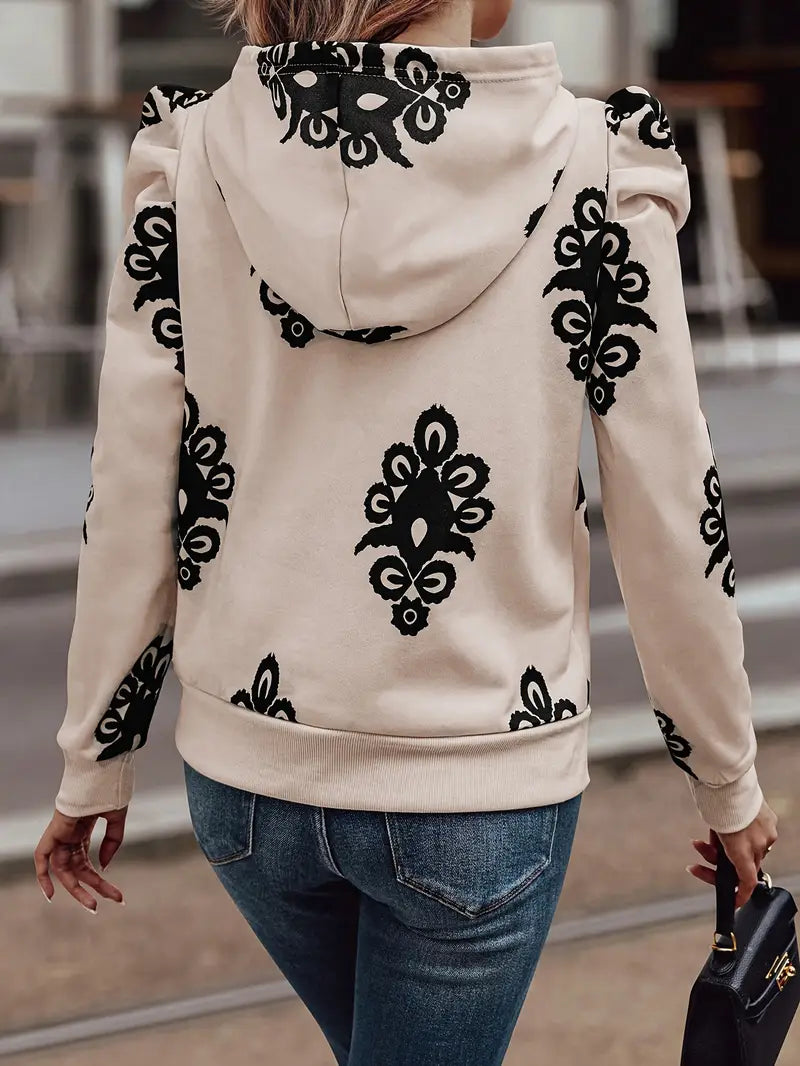 Asmita – Felpa elegante in cotone con maniche a sbuffo