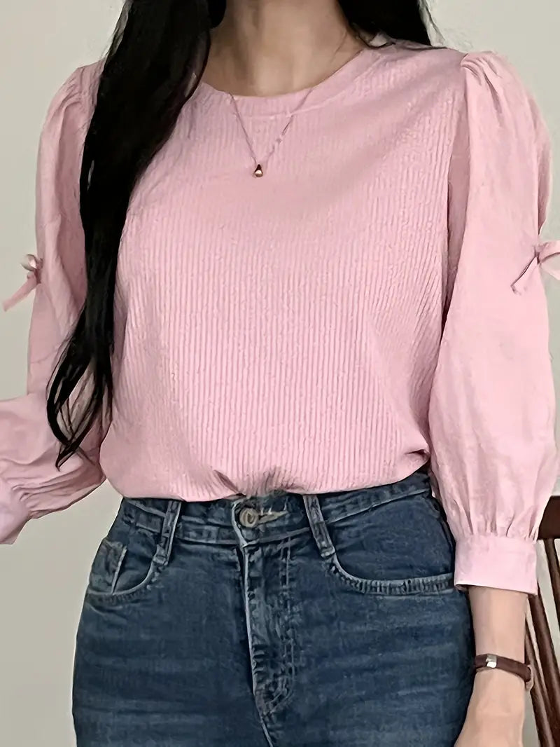 Zafryne – Blusa elegante con maniche a sbuffo