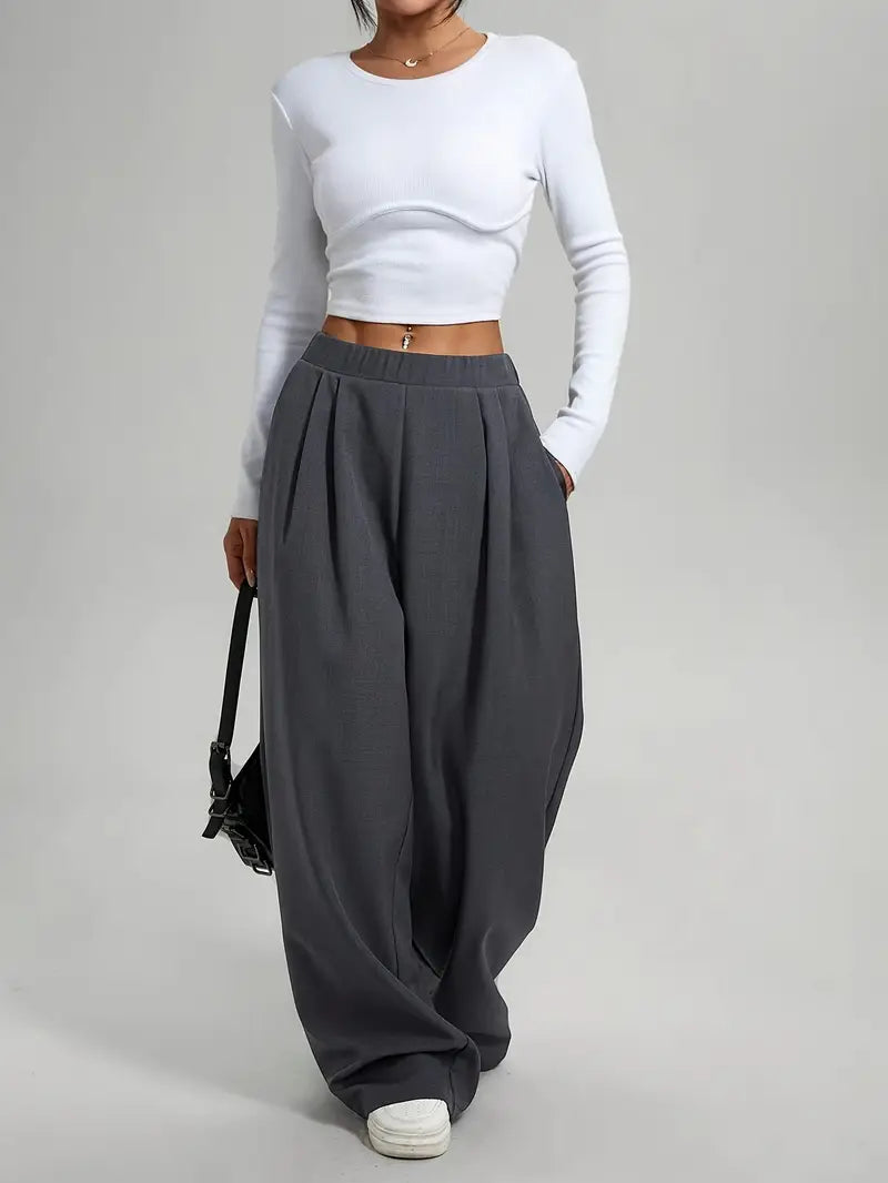 Bellatrix – Pantaloni plissettati eleganti a gamba larga