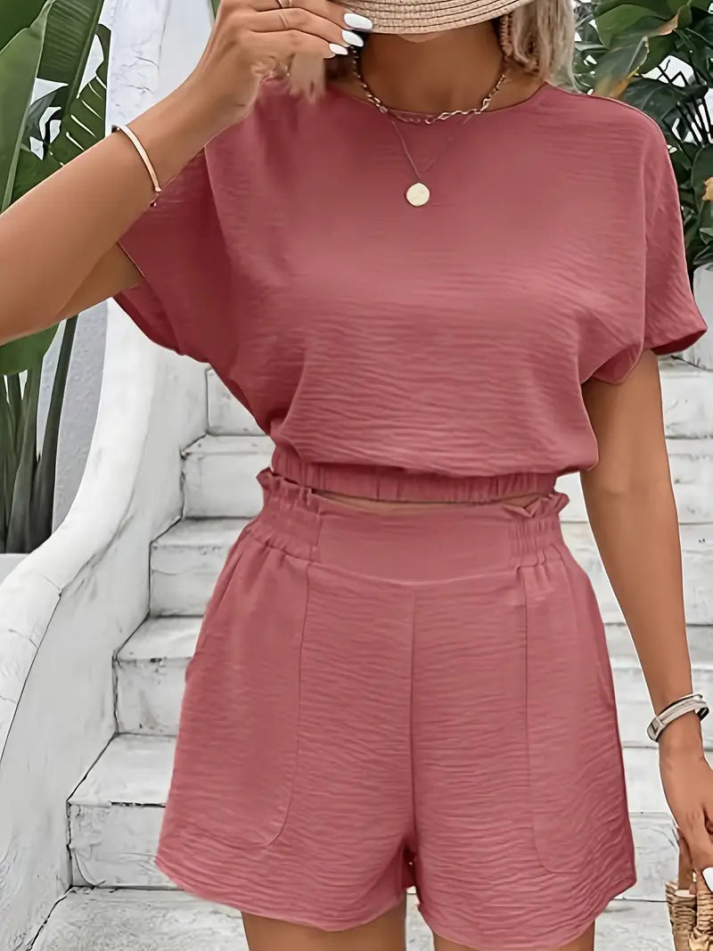 Aminna – Completo elegante composto da top e pantaloncini