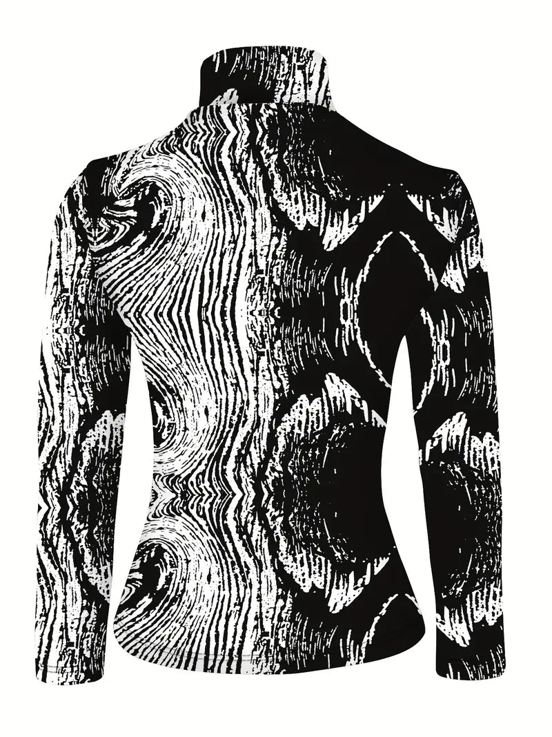 Gabriella - Top a collo alto e maniche lunghe