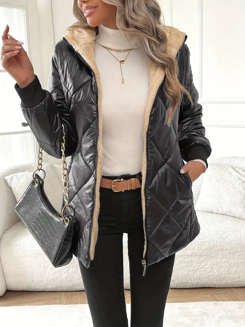 Paisley – Elegante giacca trapuntata nera