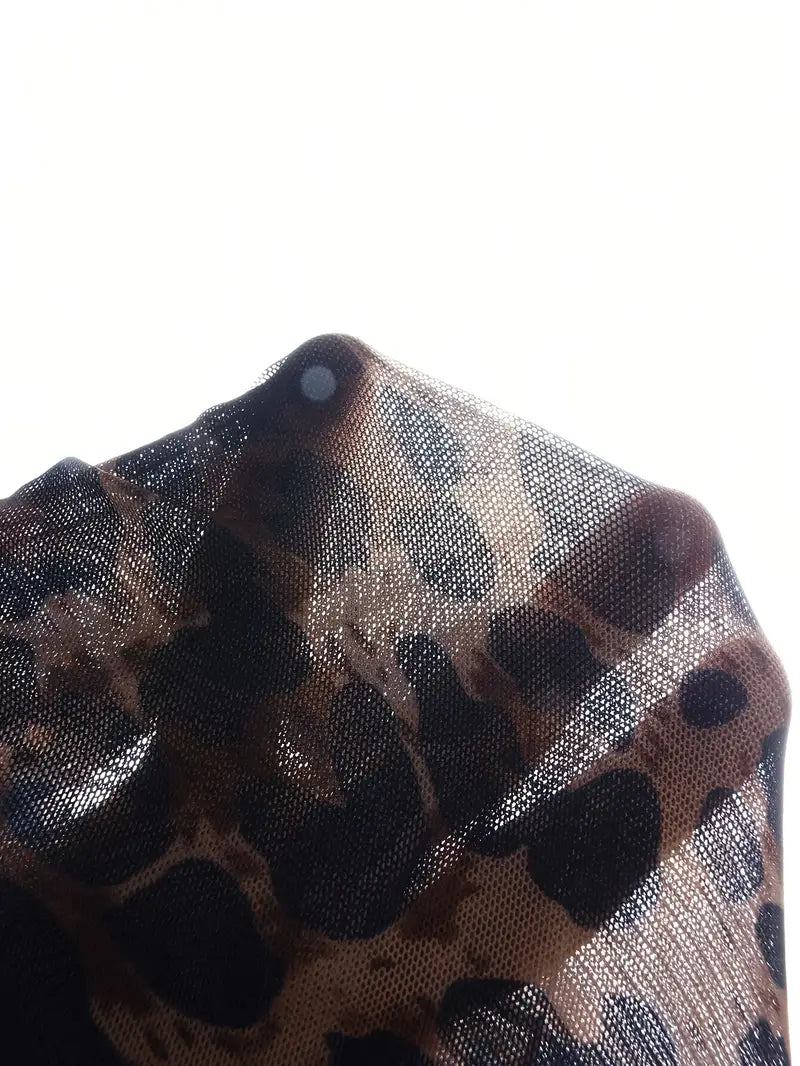 Juniper – Elegante maxi abito con stampa leopardata