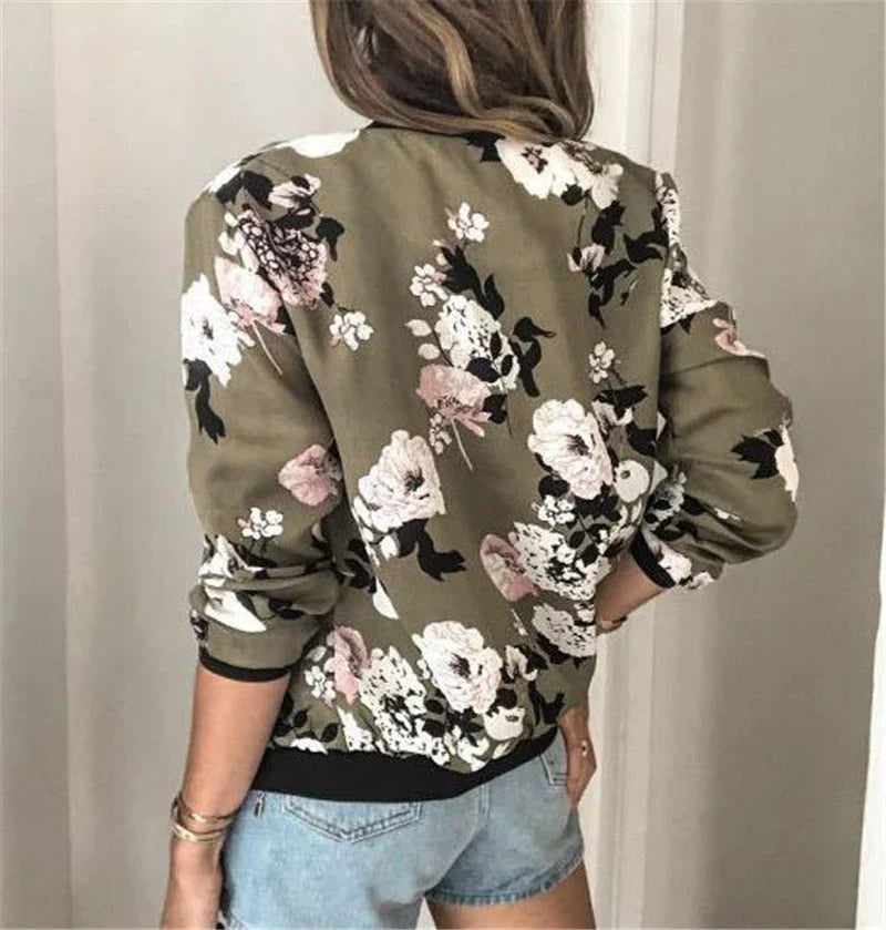 Viridia – Elegante bomber floreale