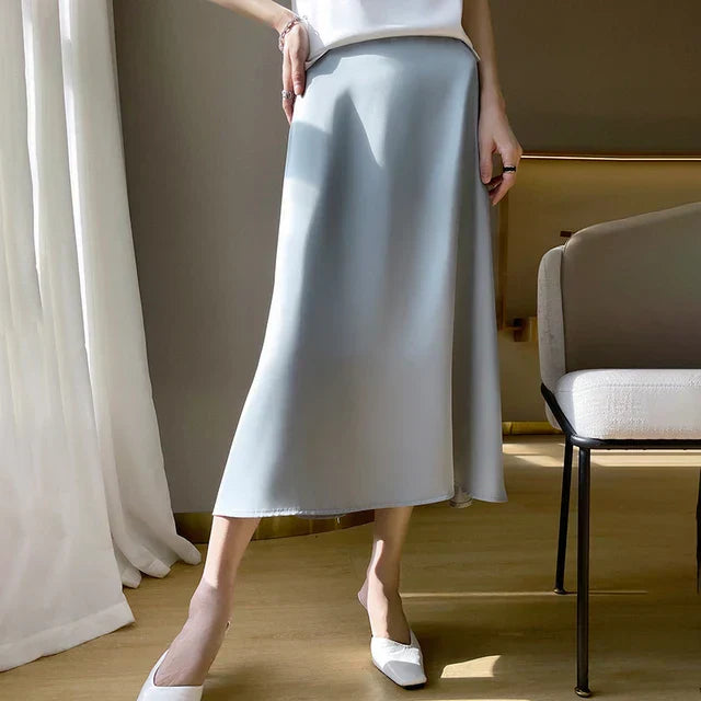 Brivelle – Gonna midi elegante in raso