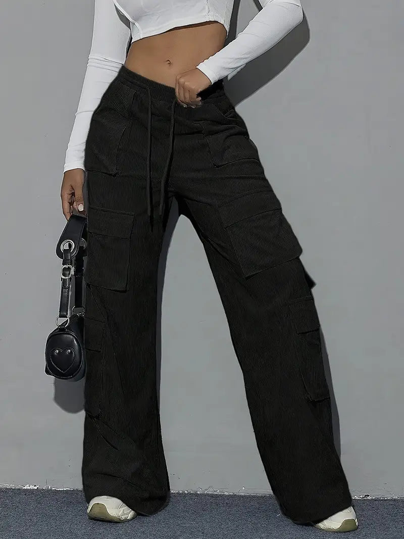 Luneth – Pantaloni cargo oversize alla moda