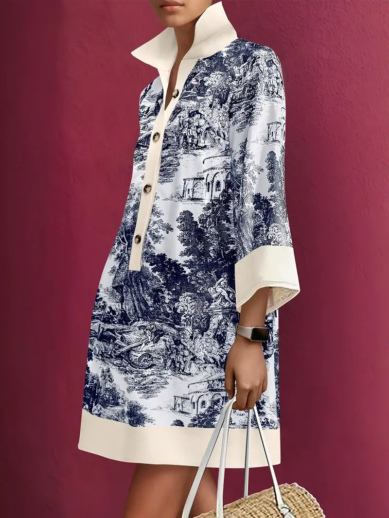 Yasmin – Abito chemisier elegante con colletto