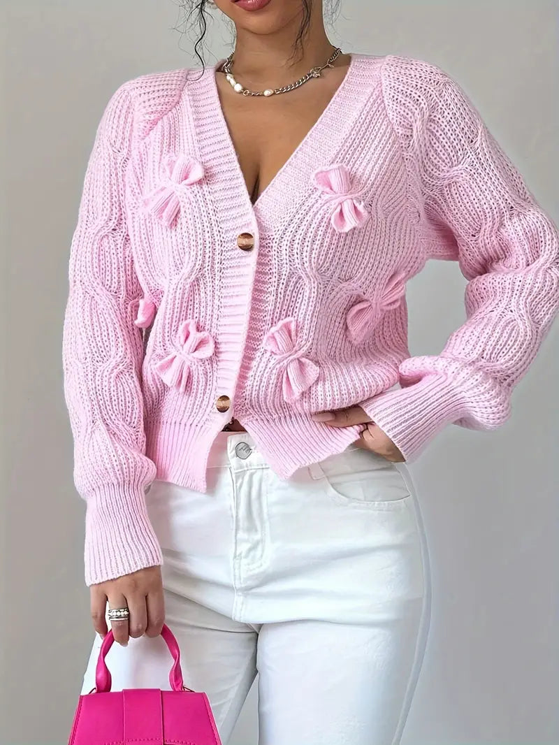 Zyrene – Cardigan rosa accogliente
