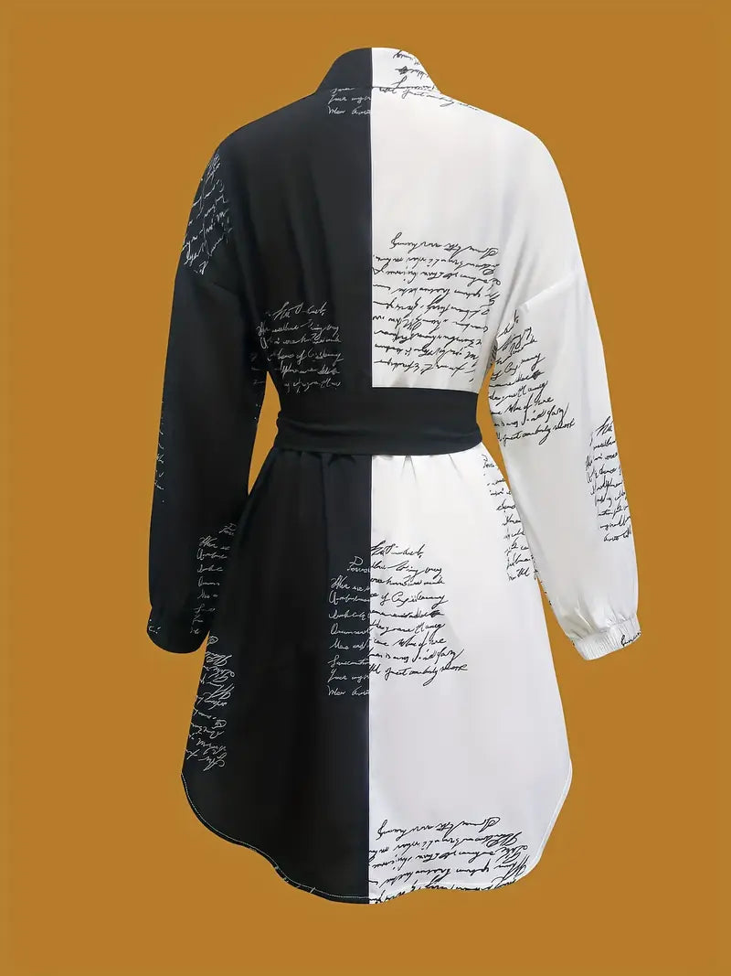 Hexana – Abito artistico bianco e nero