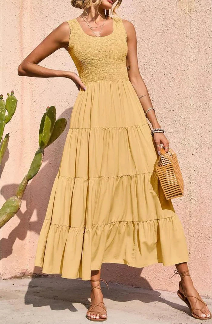 Arcelia – Adorabile maxi abito a strati senza maniche