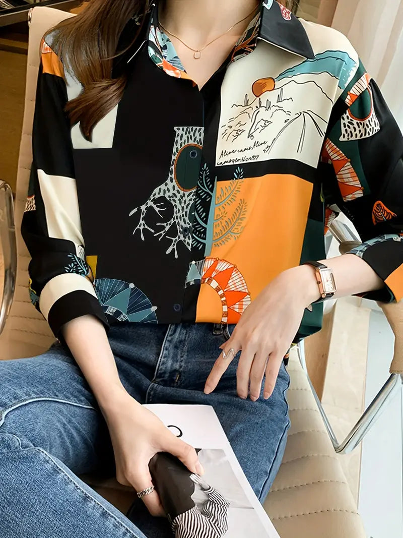 Briar – Camicetta artistica a maniche lunghe