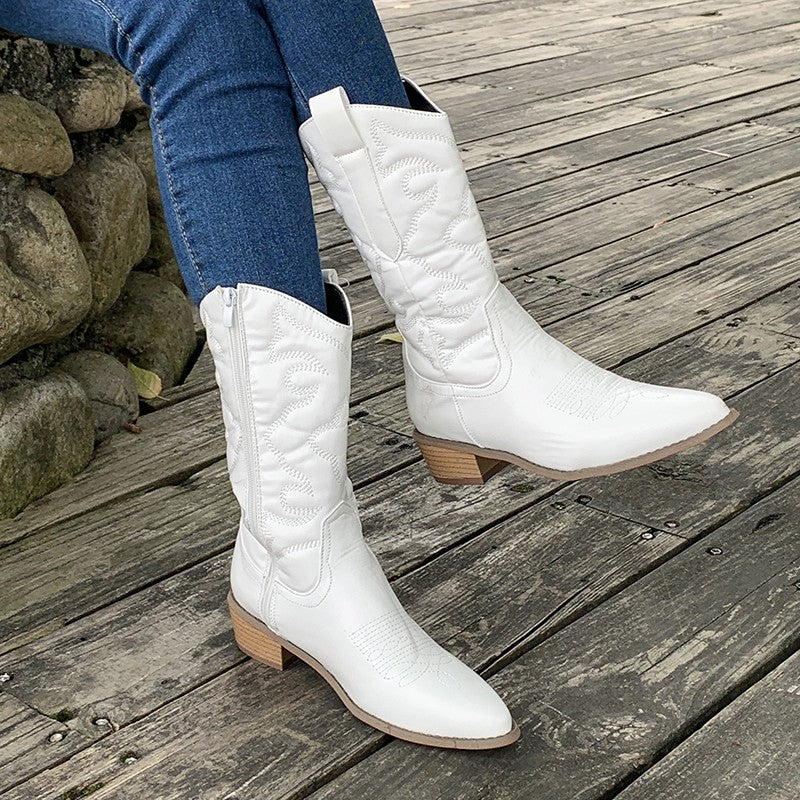 Gracie - Eleganti stivali da cowboy metallici