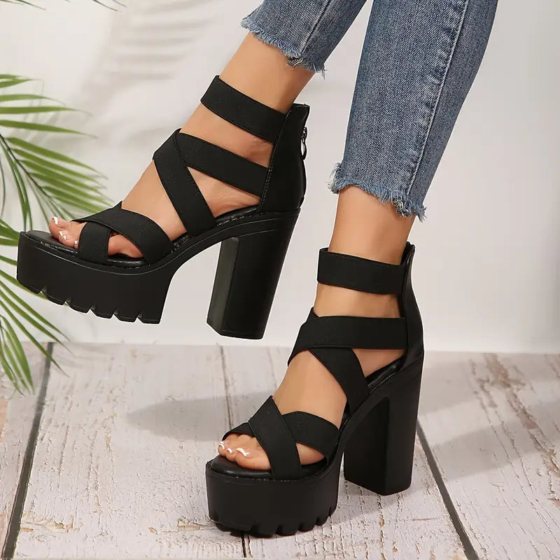 Kaevia – Sandali con plateau e tacco a blocco