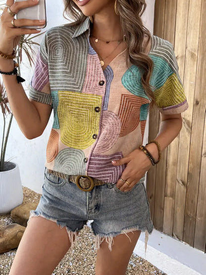 Belladonna – Elegante camicetta multicolore