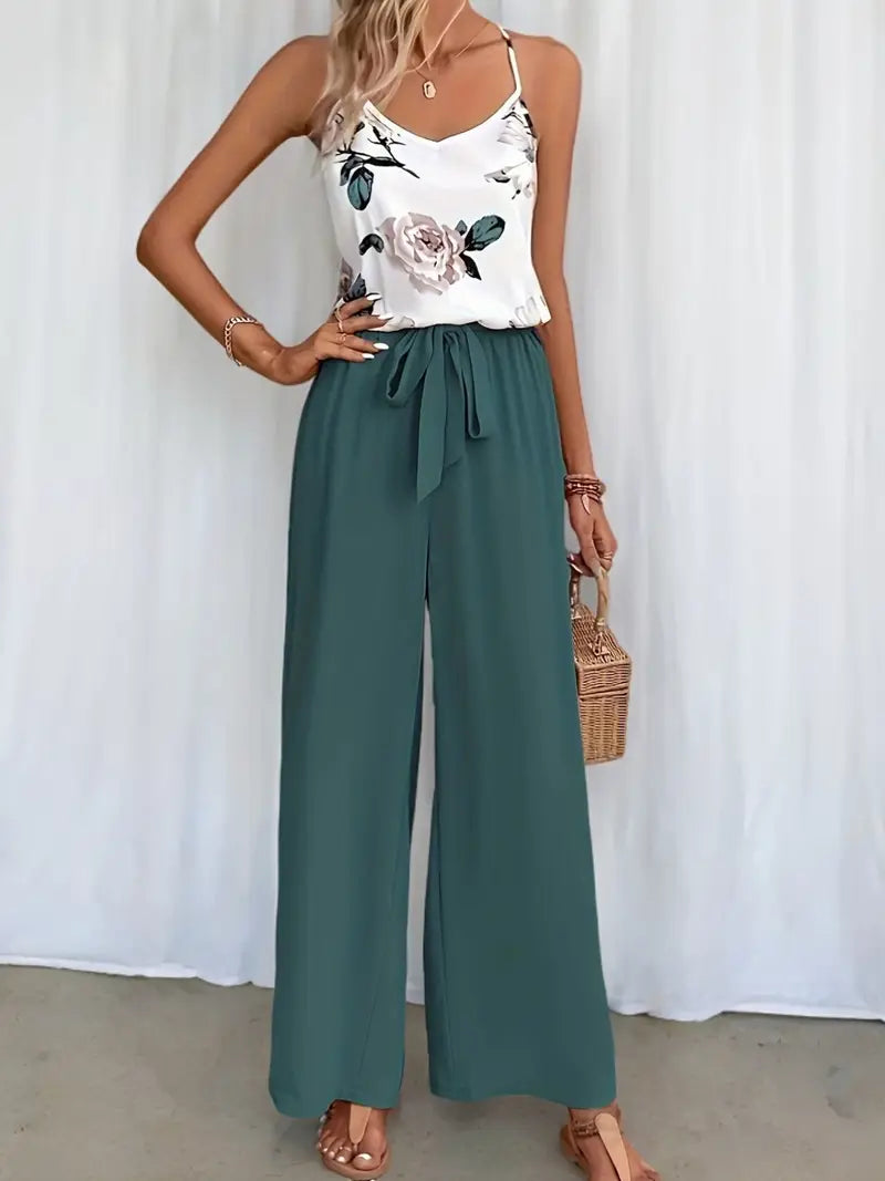 Remila – Elegante set due pezzi con motivo floreale