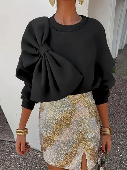 Benia – Maglione elegante con un grande fiocco