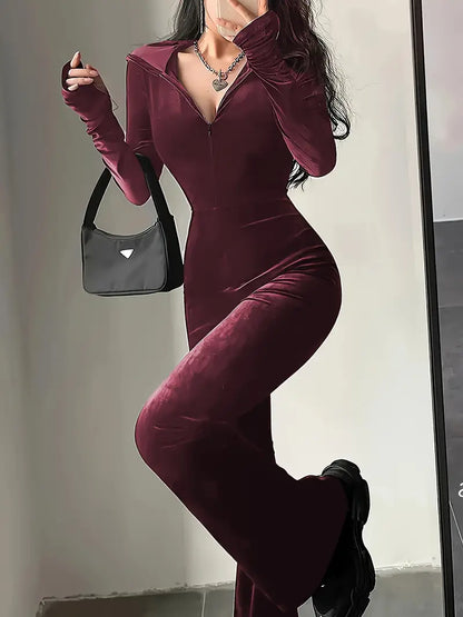 Mimi – Tuta in velluto con cappuccio