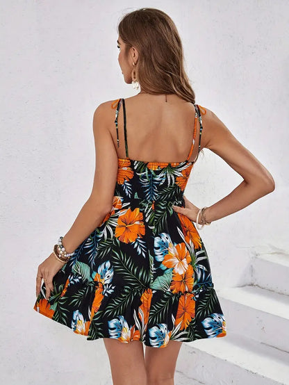 Adamie – Miniabito con stampa tropicale