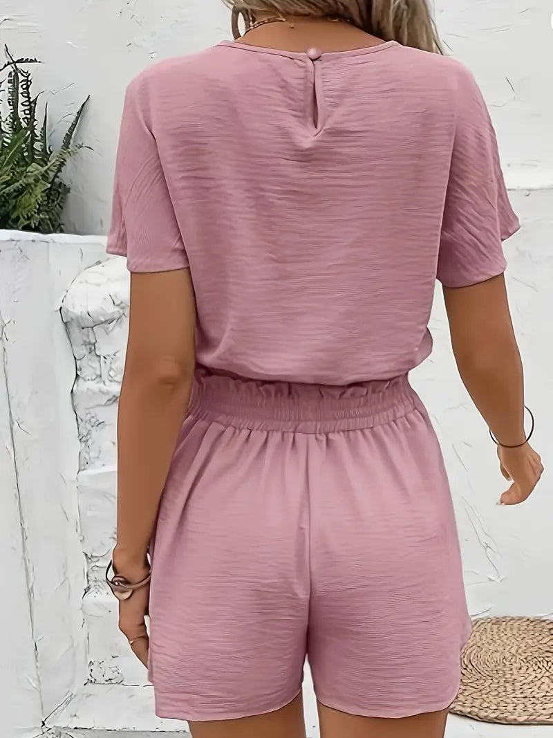 Aminna – Completo elegante composto da top e pantaloncini