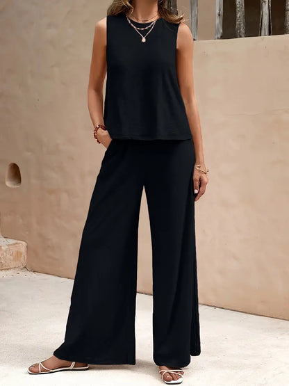 Remy – Elegante completo composto da top senza maniche e pantaloni