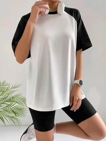 Vallorelle – Elegante t-shirt color block