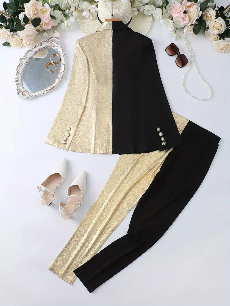 Rei – Elegante set da due pezzi color block