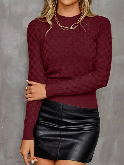 Rita – Maglione in maglia a quadri