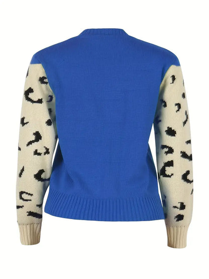 Brynlee – Maglione con vivace stampa leopardata