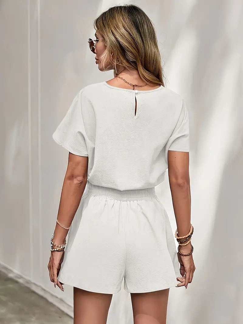 Aminna – Completo elegante composto da top e pantaloncini