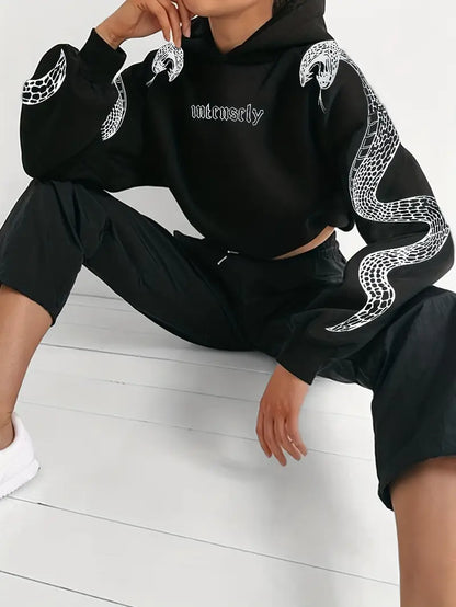 Zuri – Felpa con cappuccio in cotone stampato