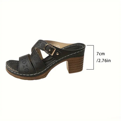 Nalira – Eleganti sandali in pelle con ritagli