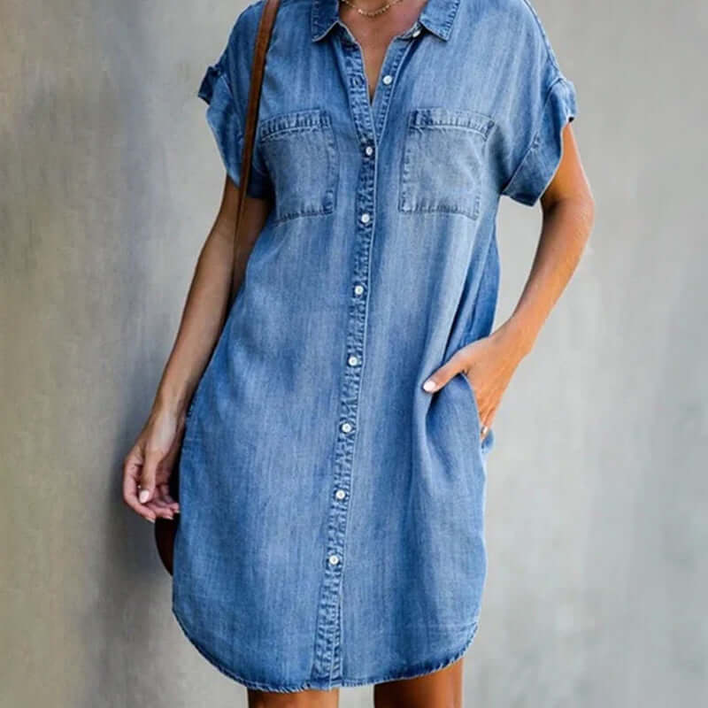 Nooriel – Elegante abito in denim di cotone