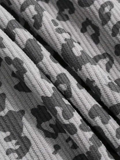 Erisen – Pantaloni oversize eleganti con stampa leopardata