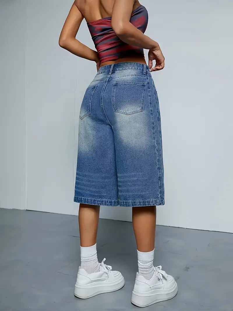 Ravielle – Shorts alla moda in jeans di cotone