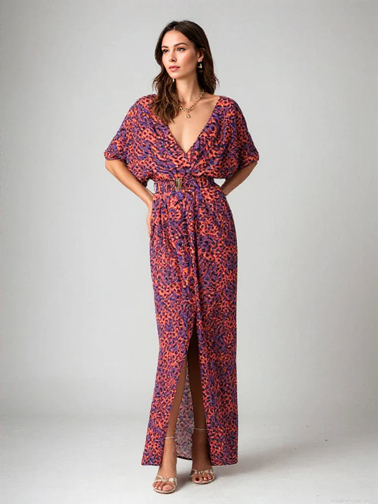 Selverine – Maxi abito con stampa elegante