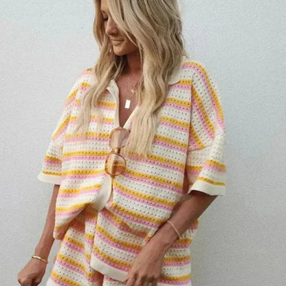 Dahlia – Elegante completo in maglia a due pezzi