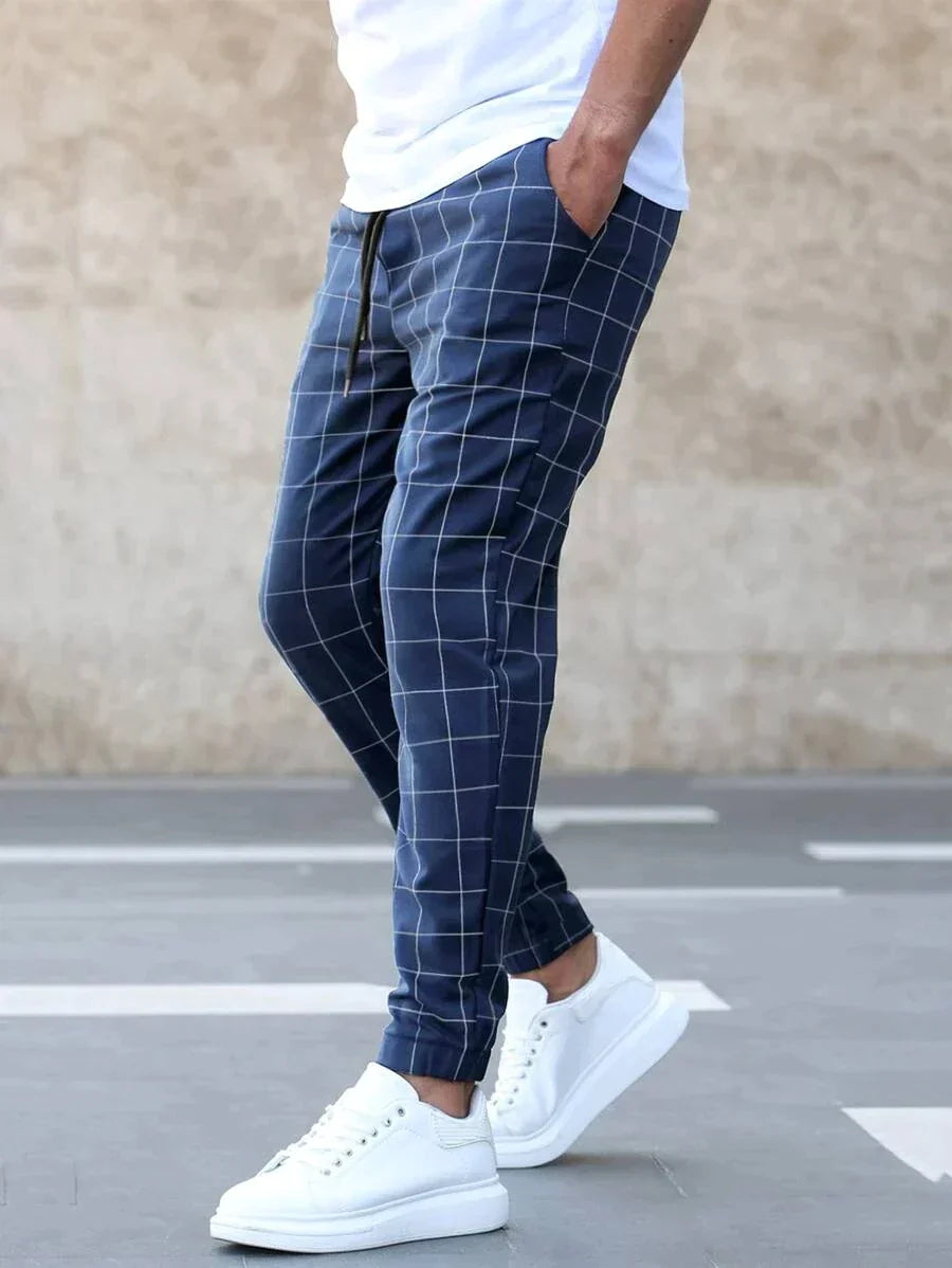 Henry - Pantaloni eleganti con motivo a griglia