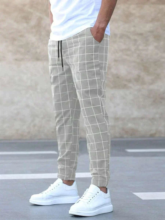 Henry - Pantaloni eleganti con motivo a griglia