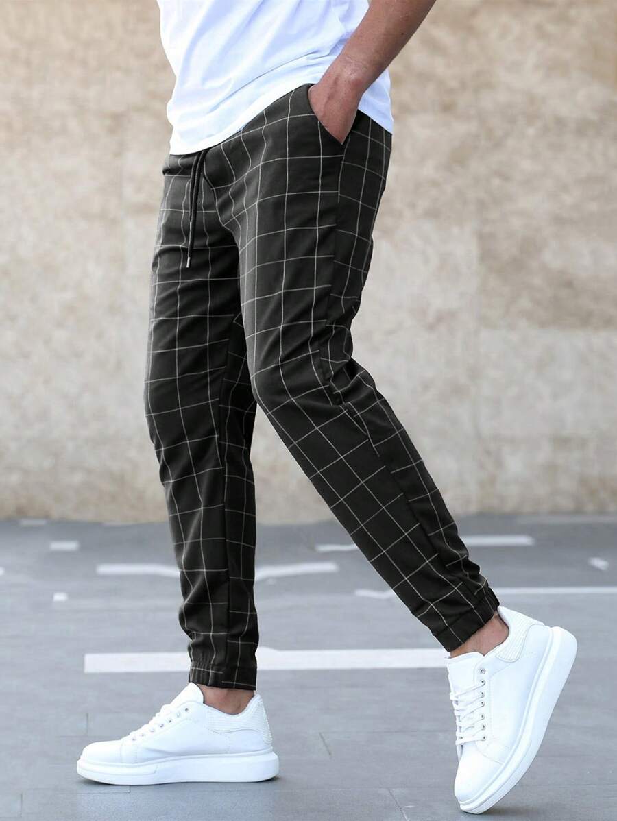 Henry - Pantaloni eleganti con motivo a griglia