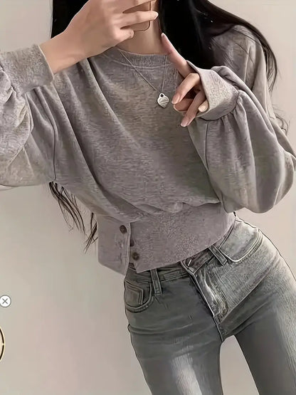 Ebbe – Maglione elegante con maniche corte a palloncino