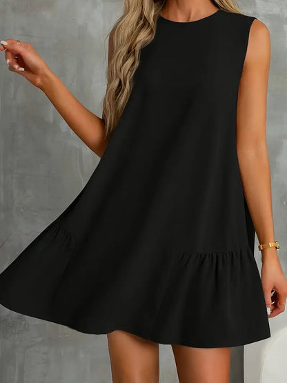 Eliodra – Elegante abito nero senza maniche