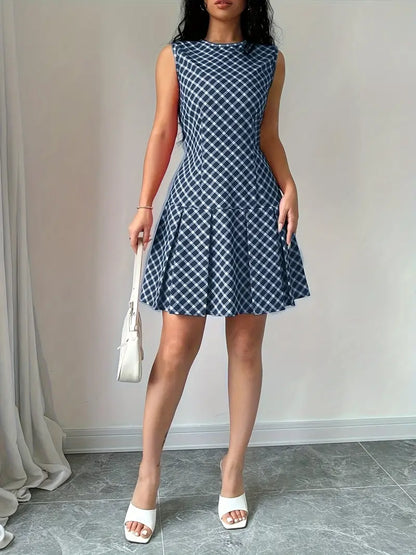 Ora – Elegante abito senza maniche con pieghe