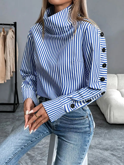 Darcy – Blusa elegante in cotone a righe