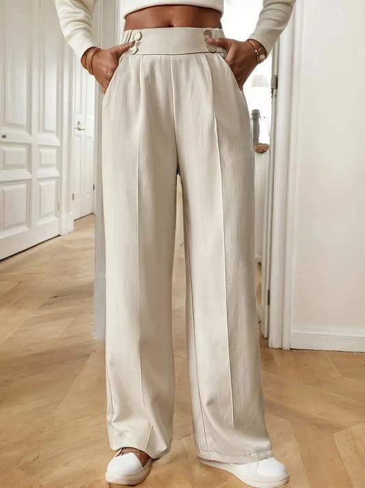 Lethoria – Pantaloni eleganti a vita alta e gamba ampia