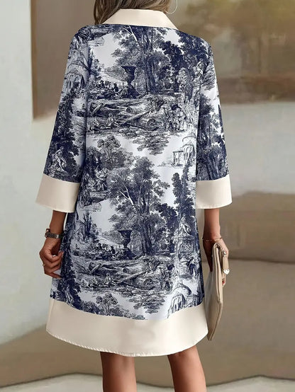 Yasmin – Abito chemisier elegante con colletto