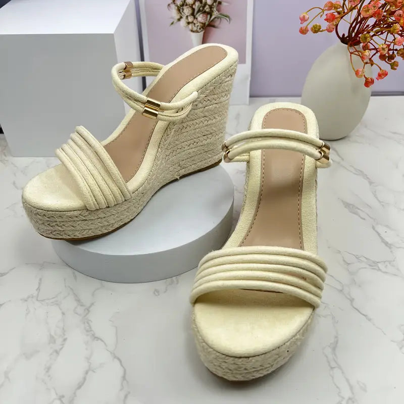 Emila – Sandali con zeppa con doppio cinturino