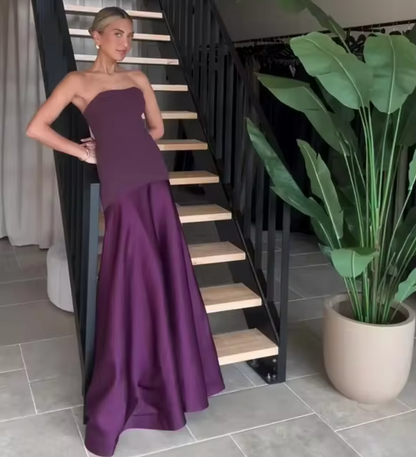 Charvi – Abito lungo elegante senza spalline