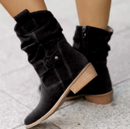 Eudora – Stivaletti in pelle scamosciata di alta qualità