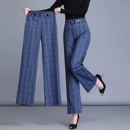 Inez – Pantaloni dritti eleganti con gambe larghe