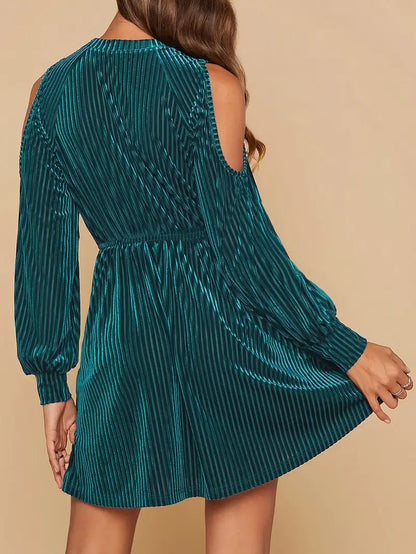 Ingrid – Abito in velluto plissettato